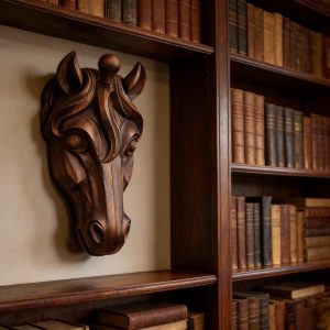 Wooden Horse Head Wall Decor