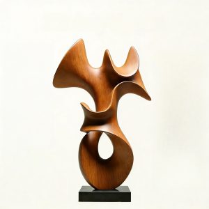 Abstract Wooden Sculpture Decor